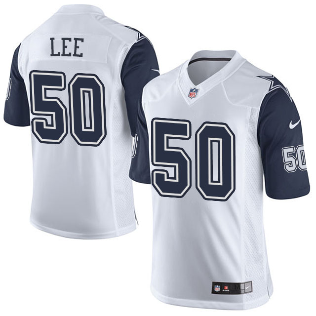 Dallas Cowboys #50 Sean Lee White Color Rush Limited Jersey