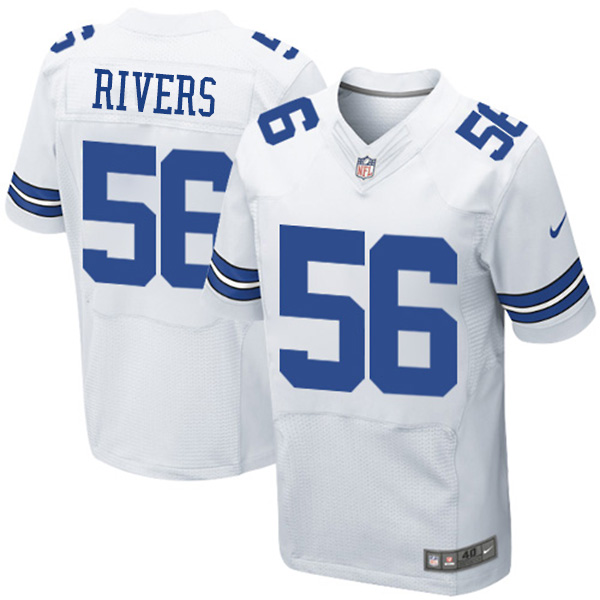 Dallas Cowboys #56 Keith Rivers Nike White Elite Jersey