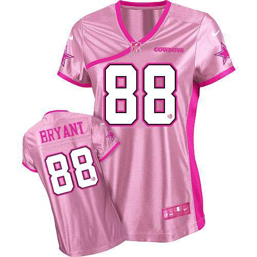 Women's Dallas Cowboys #88 Dez Bryant Be Luv'd Pink Jersey