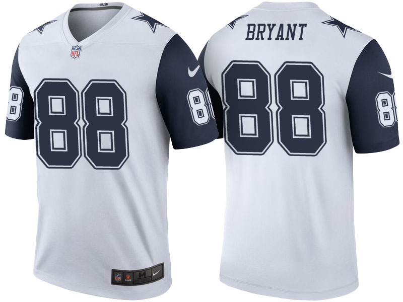 Dallas Cowboys #88 Dez Bryant White Color Rush Legend Jersey