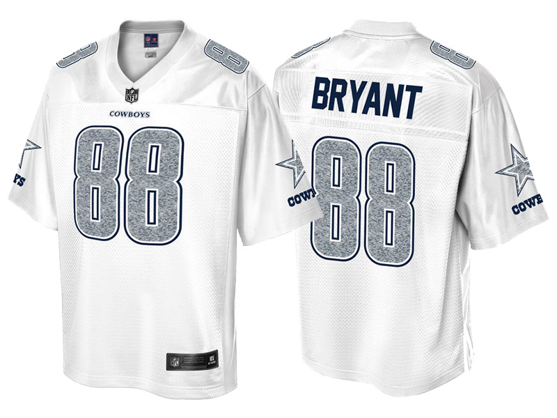 Dallas Cowboys #88 Dez Bryant Pro Line White Out Fashion Jersey