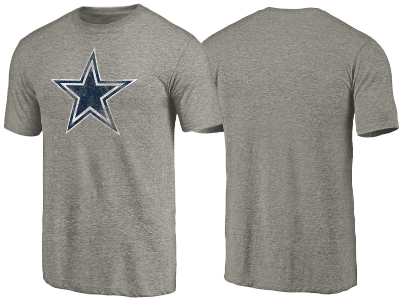 Dallas Cowboys Ash Distressed Team Tri-Blend T-Shirt