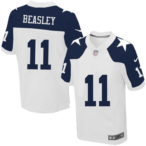 Men's Dallas Cowboys #11 Cole Beasley White Limited Jersey