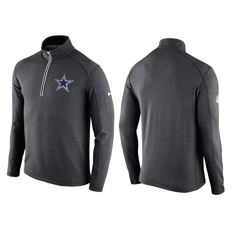 Dallas Cowboys Gray Game Day Half-Zip Knit Performance Tri-Blend Jacket