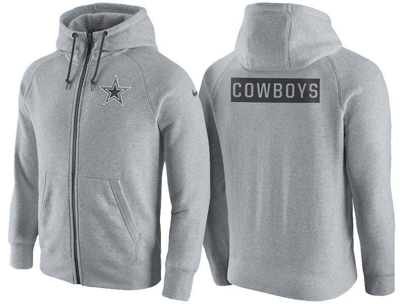 Dallas Cowboys 2016 Gridiron Gray 2.0 Full-Zip Hoodie