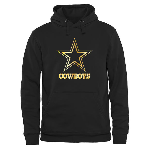 Dallas Cowboys Black Gold Collection Pullover Performance Hoodie