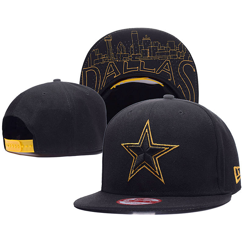 Dallas Cowboys New Era Black/Gold Super Bowl 50 Gold Collection 9FIFTY Adjustable Hat