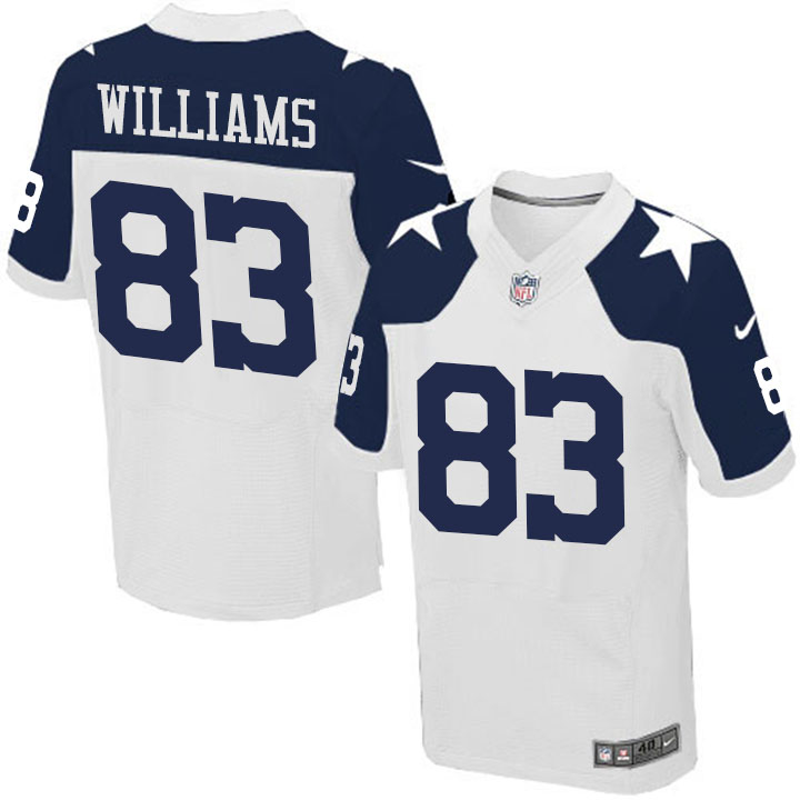 Men's Dallas Cowboys #83 Terrance Williams White Elite Jersey