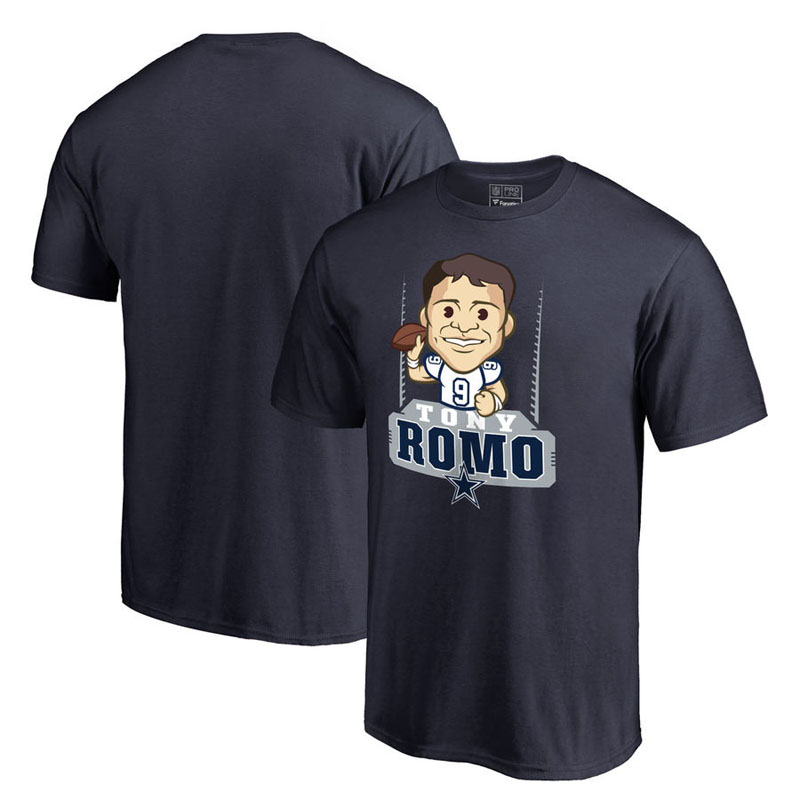 Dallas Cowboys Tony Romo Navy Pro Line Emoji Player T-Shirt