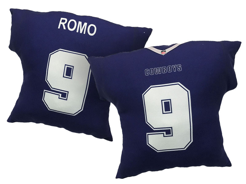 Dallas Cowboys #9 Tony Romo Navy 2016 Chrismas Day Name & Number Pillow