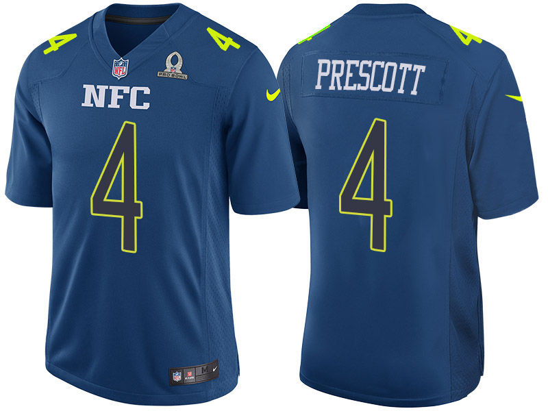 2017 Pro Bowl NFC Dak Prescott Blue Game Jersey