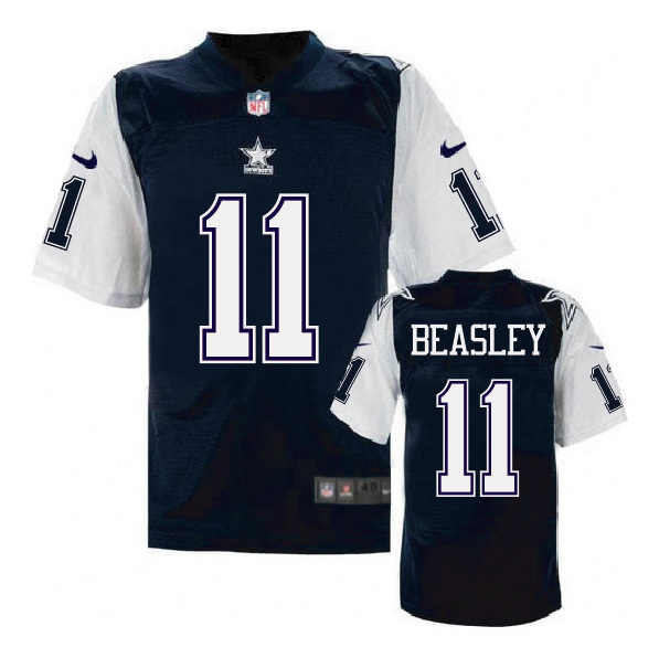 Dallas Cowboys #11 Cole Beasley Navy Throwback Jersey