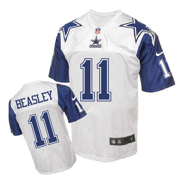 Dallas Cowboys #11 Cole Beasley White Throwback Jersey