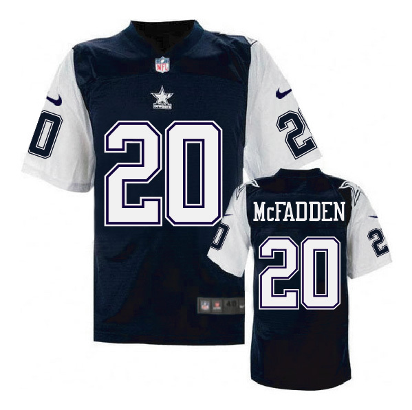 Dallas Cowboys #20 Darren Mcfadden Navy Throwback Jersey