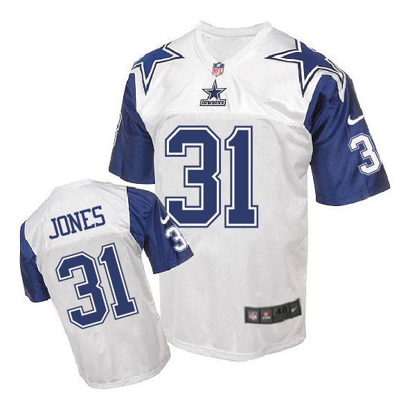 Dallas Cowboys #31 Byron Jones White Throwback Jersey