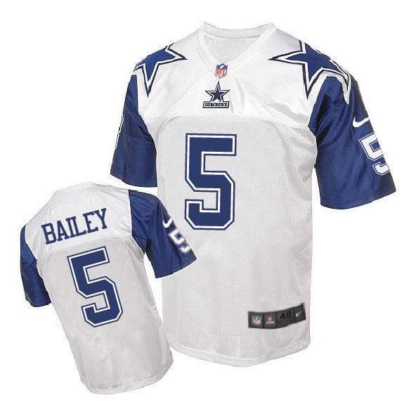 Dallas Cowboys #5 Dan Bailey White Throwback Jersey