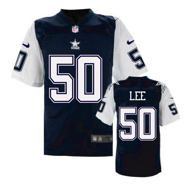 Dallas Cowboys #50 Sean Lee Navy Throwback Jersey