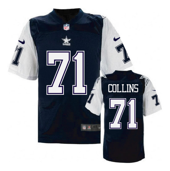 Dallas Cowboys #71 La'el Collins Navy Throwback Jersey