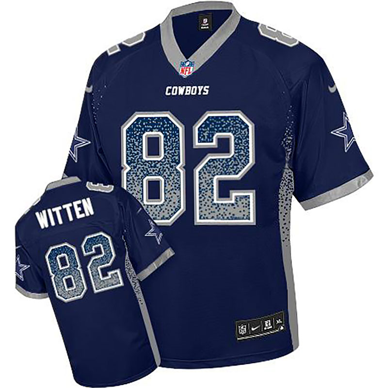 Dallas Cowboys #82 Jason Witten Blue Drift Fashion Jersey