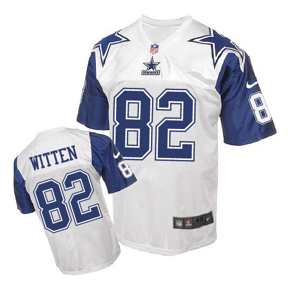 Dallas Cowboys #82 Jason Witten White Throwback Jersey