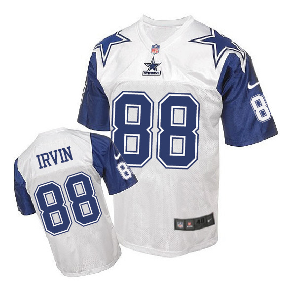 Dallas Cowboys #88 Michael Irvin White Throwback Jersey