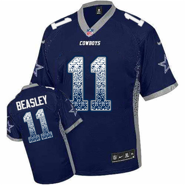 Dallas Cowboys #11 Cole Beasley Navy Drift Fashion Jersey