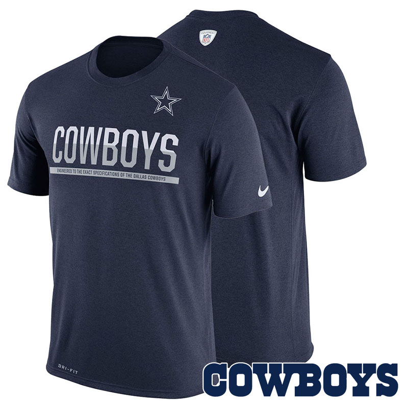 Dallas Cowboys Navy Team Practice Performance Legend T-shirt