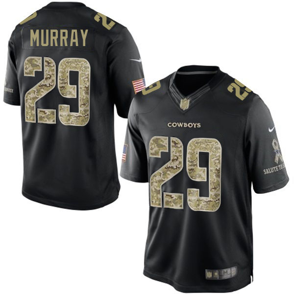 Men's Dallas Cowboys #29 DeMarco Murray Nike Black Salute To Service Jersey