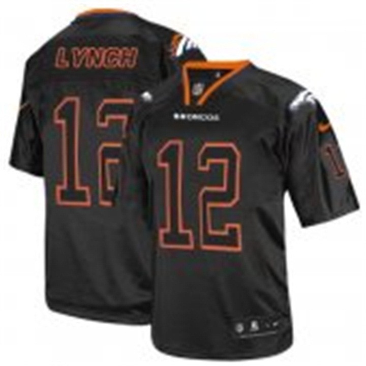 Denver Broncos #12 Paxton Lynch Black Lights Out Jersey