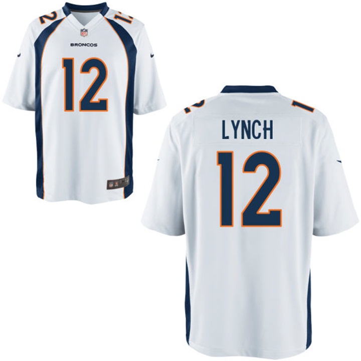 Denver Broncos #12 Paxton Lynch White Game Jersey