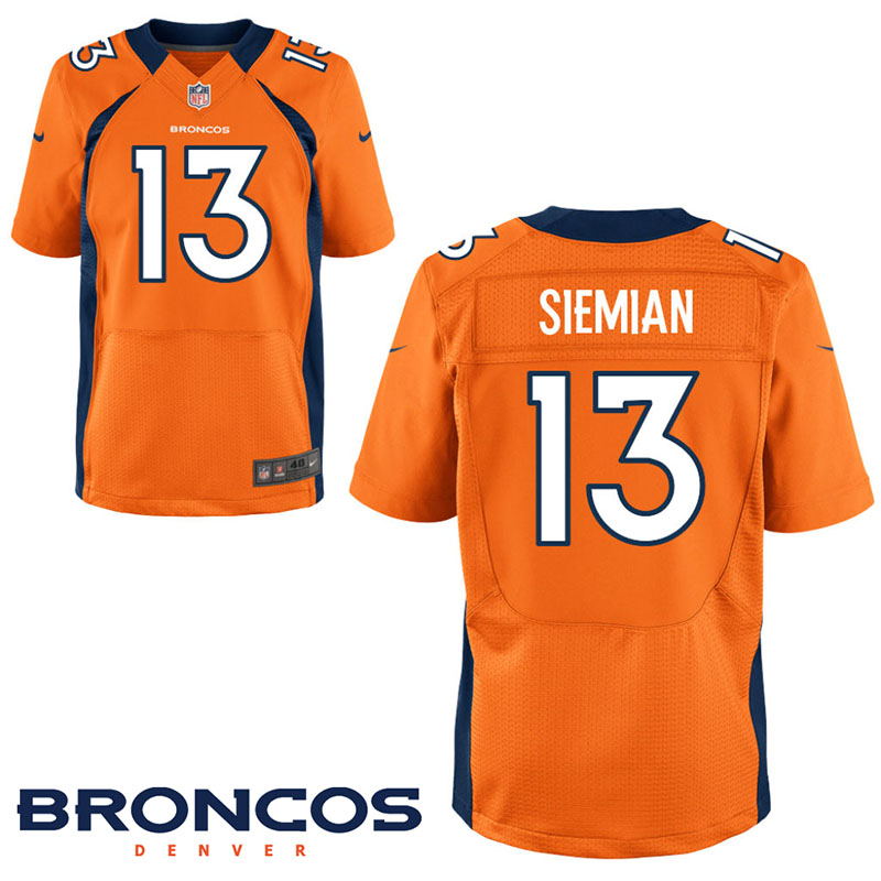 Denver Broncos #13 Trevor Siemian Orange Elite Jersey