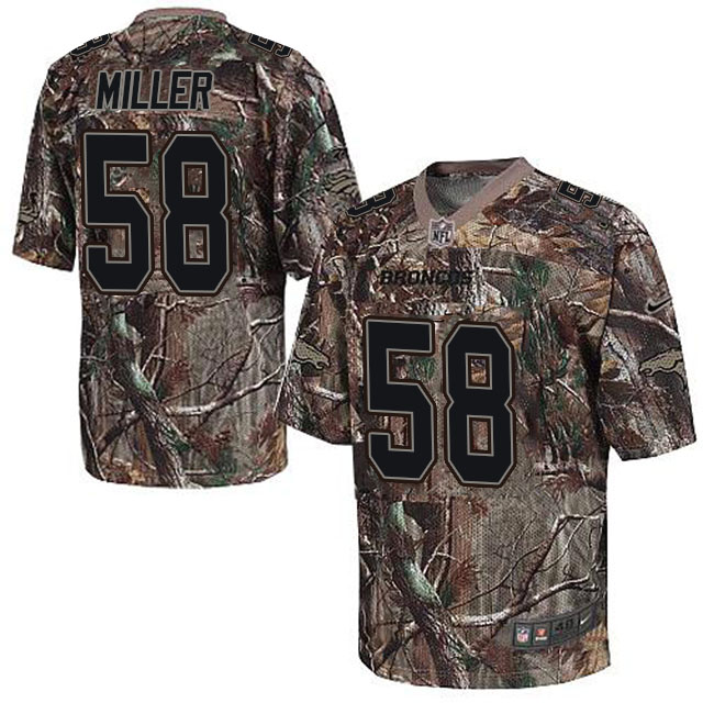 Denver Broncos #58 Heath Miller Camo Realtree Jersey