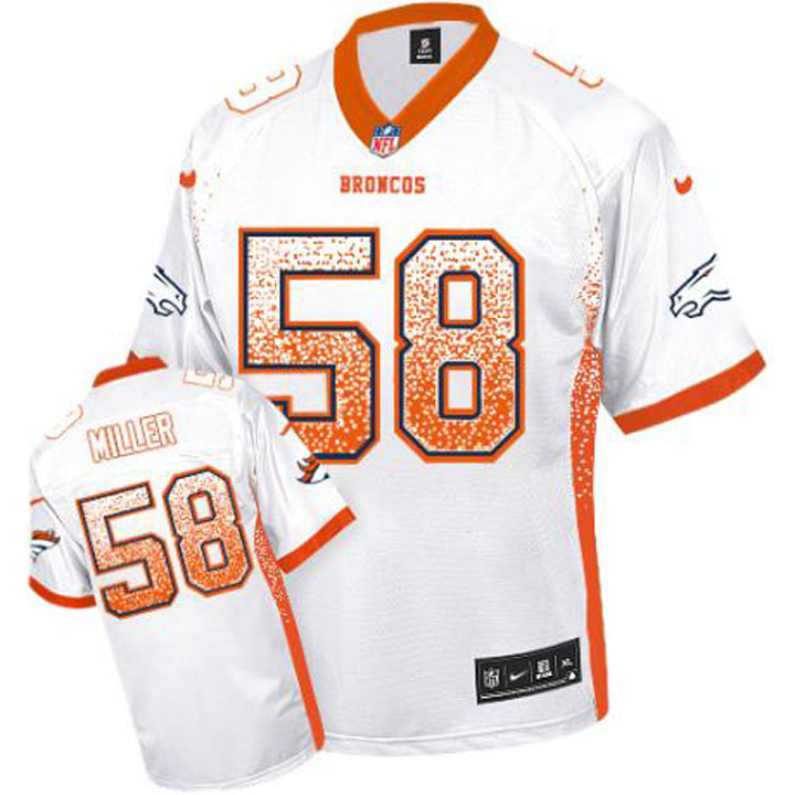 Denver Broncos #58 Von Miller White Drift Fashion Jersey