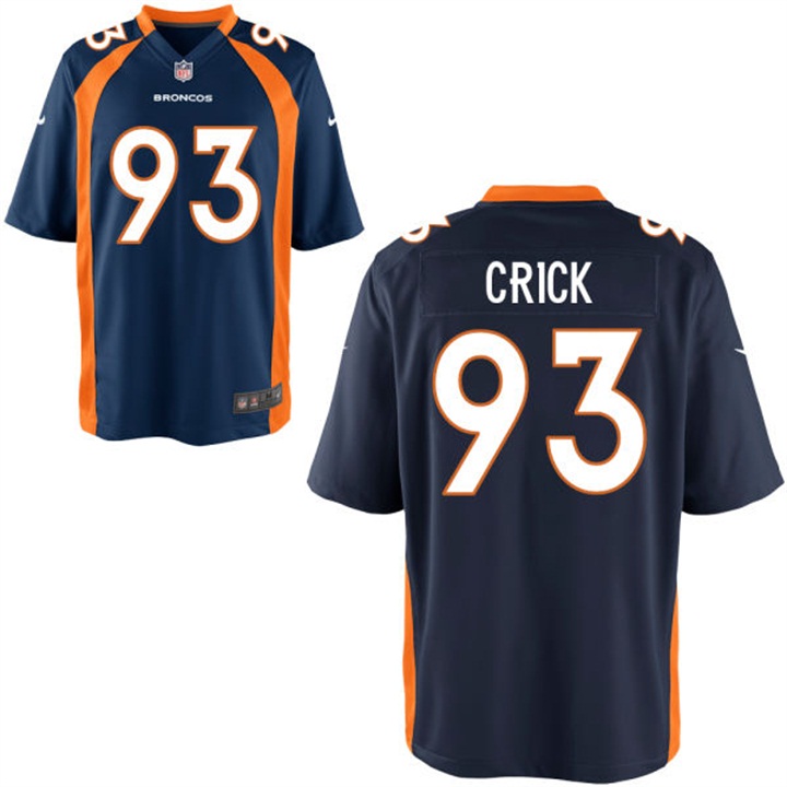 Denver Broncos #93 Jared Crick Navy Blue Game Jersey