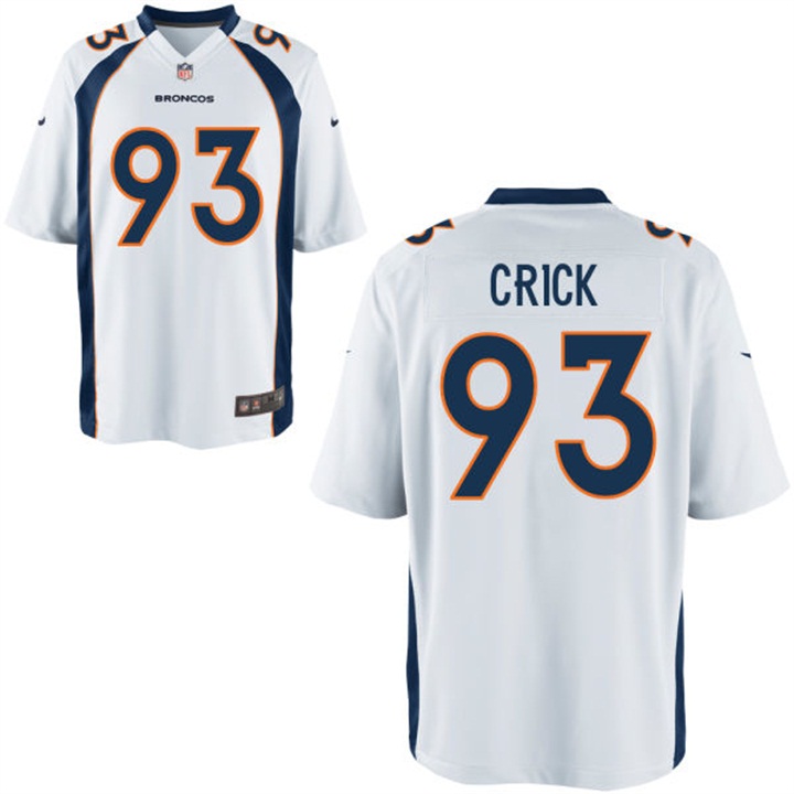 Denver Broncos #93 Jared Crick White Game Jersey