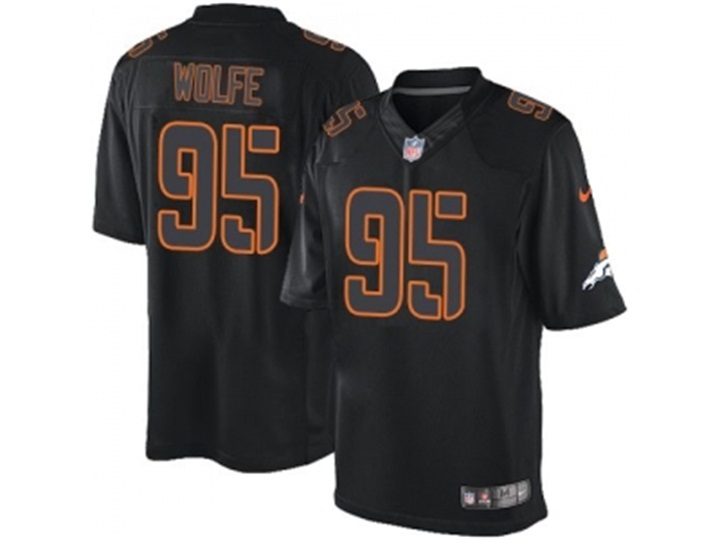 Denver Broncos #95 Derek Wolfe Black Impact Limited Jersey