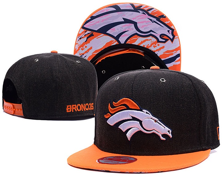 Denver Broncos Black/Orange New Era Adjustable Hat