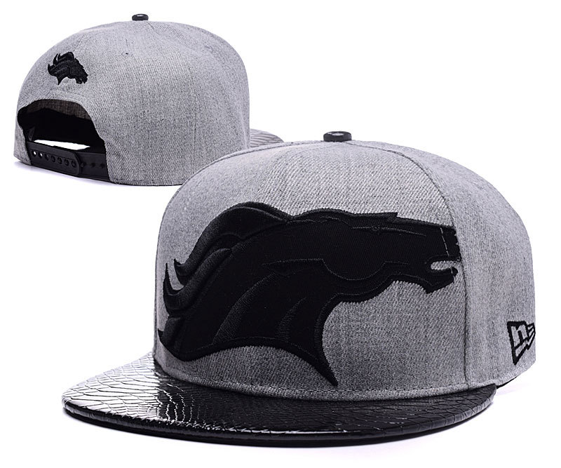 Denver Broncos Gray Snapback Adjustable New Era Hat