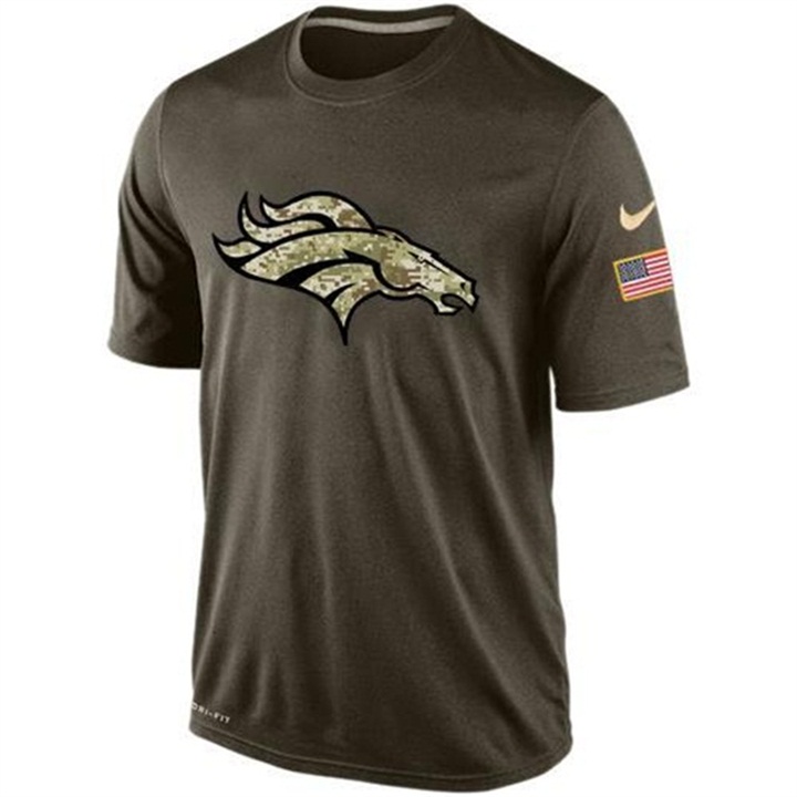 Denver Broncos Green Camo Salute To Service Team T-Shirt