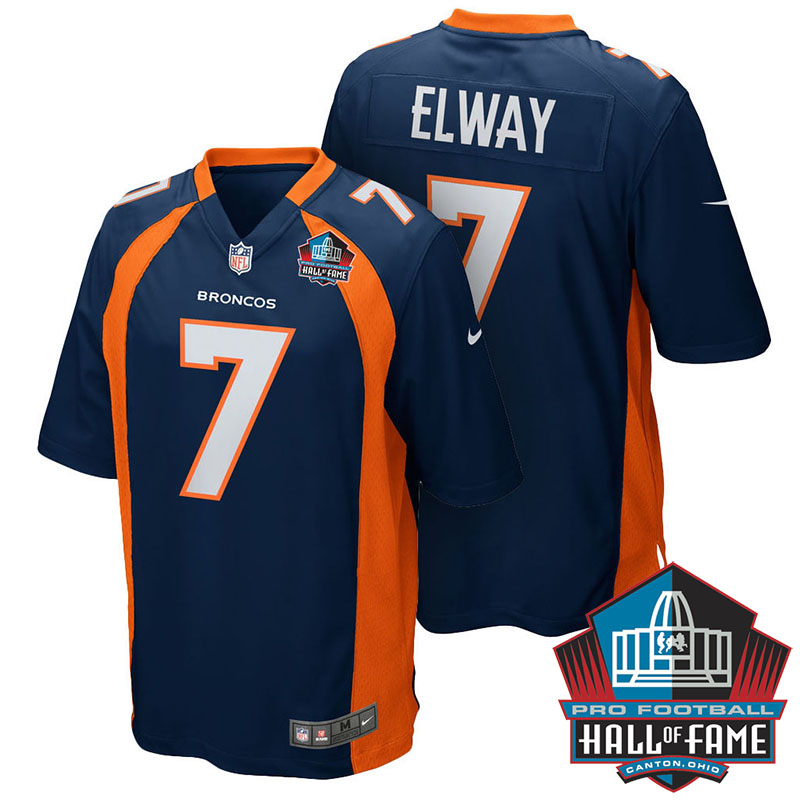 Denver Broncos #7 John Elway Navy Retired Player Game Jersey