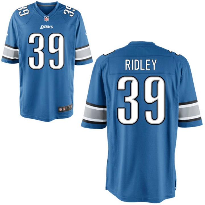 Detroit Lions #39 Stevan Ridley Blue Game Jersey