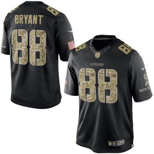 Men's Dallas Cowboys #88 Dez Bryant Nike Black Salute To Service Jersey