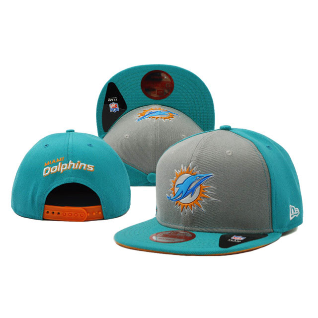 Miami Dolphin New Era Aqua On Field Fitted Snapback Hat