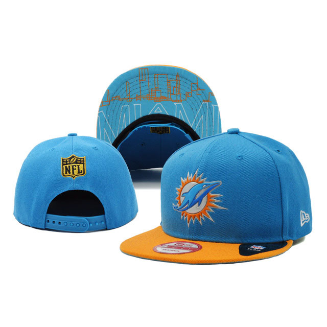 Miami Dolphin New Era Blue On Field Fitted Snapback Hat