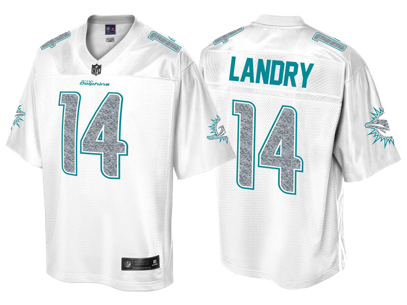 Miami Dolphins #14 Jarvis Landry Pro Line White Out Fashion Jersey