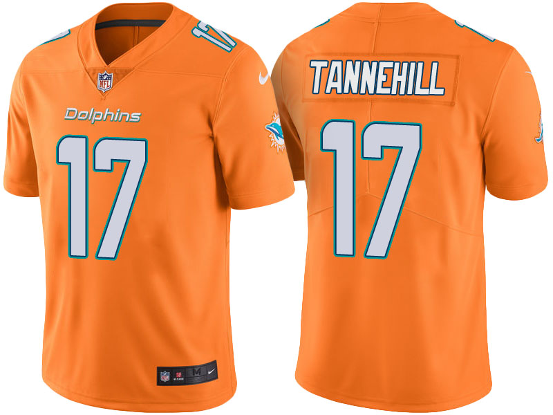 Miami Dolphins #17 Ryan Tannehill Orange Color Rush Limited Jersey