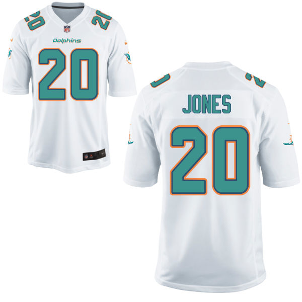 Miami Dolphins #20 Reshad Jones White Game Jersey