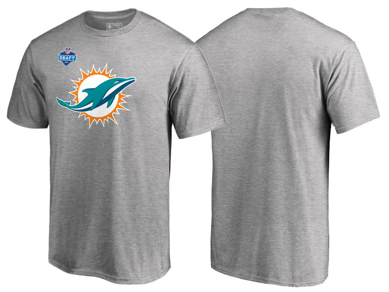 Miami Dolphins Heather Gray 2017 NFL Draft Athletic Heather T-Shirt