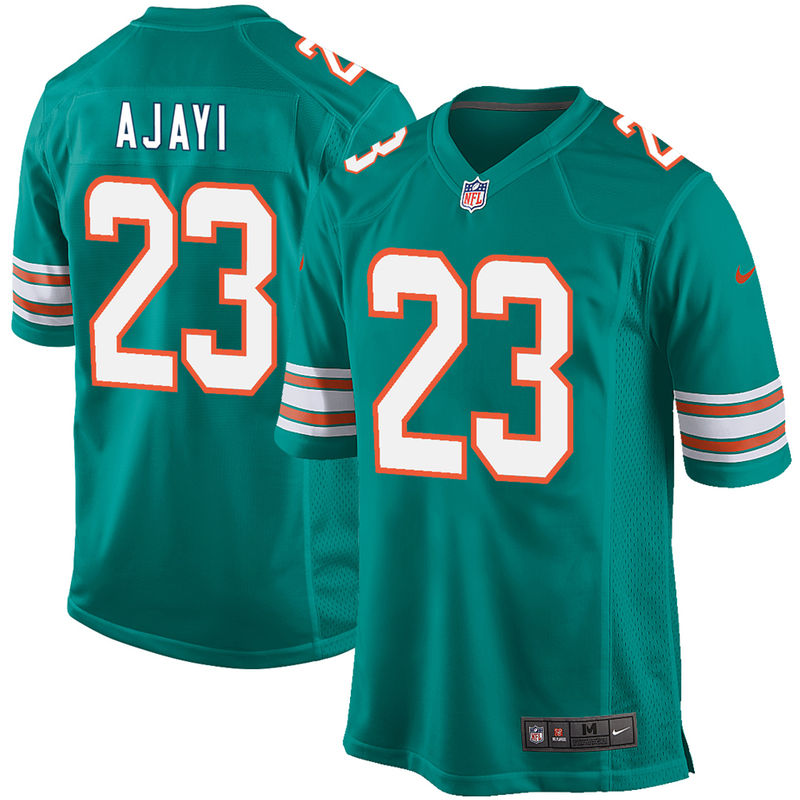 Miami Dolphins #23 Jay Ajayi Aqua Throwback Game Jersey