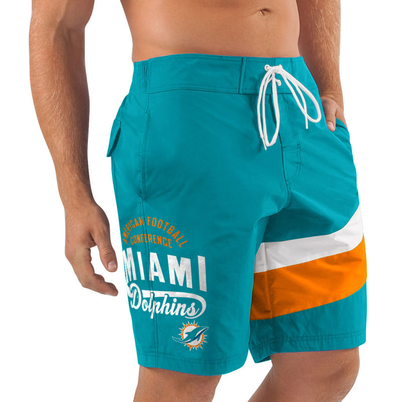 Miami Dolphins Aqua Winning Shot Swim Trunks